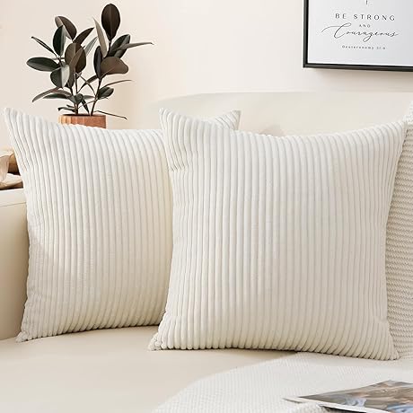 Mecatny Corduroy Throw Pillow Covers - Premium Cozy Comfort