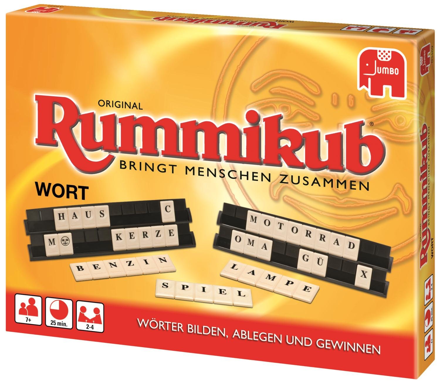 Jumbo Spiele 3819 - Original Rummikub XXL - Gesellschaftsspiel - Ab 7 Jahren & 03469 Wort Rummikub