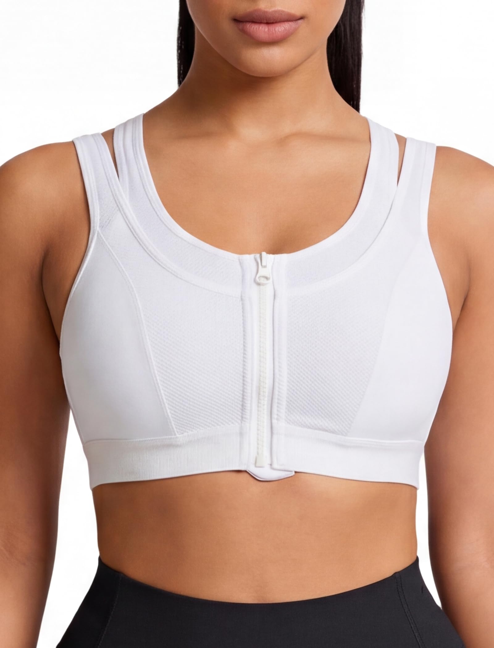 Yvette Reggiseno sportivo molto forte tenuta con chiusura frontale Grandi taglie per fitness jogging reggiseno