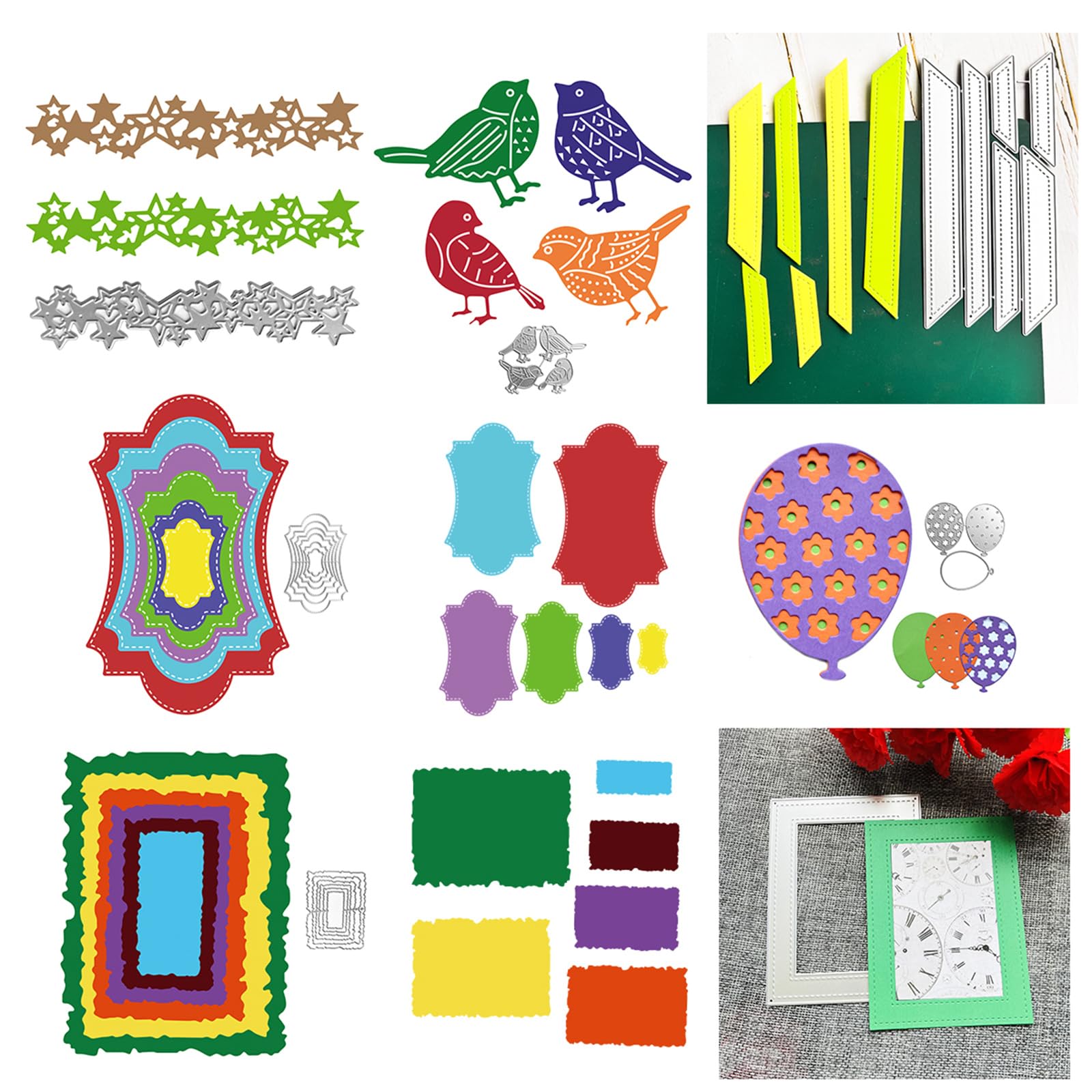 Bodhi2000 - Fustella Metallica Uccello + Timbro - 6,3x3,7 Cm - Per Scrapbooking E Biglietti