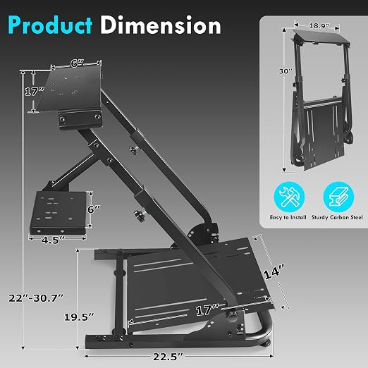 Soporte para volante de carreras ajustable Slendor miniatura 4