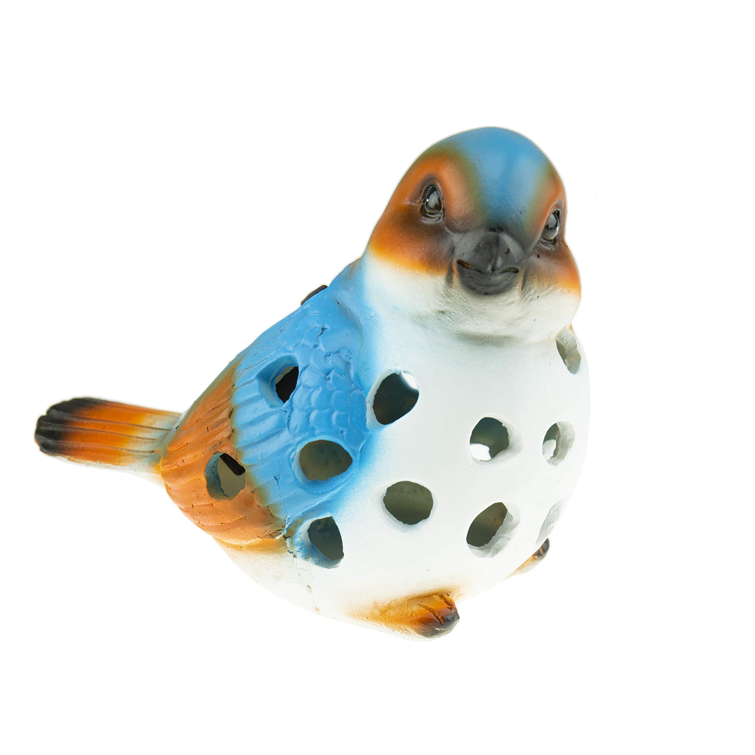 CLEVER GARDEN Solar Bird Statue Outdoor Décor, Resin LED Lights Figurine for Patio and Yard
