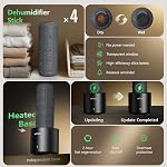 Afloia Mini Déshumidificateur silencieux petit portable pour Space Chambre Salle de bain placard voiture RV Bateau, TOPZ 1+4 DG