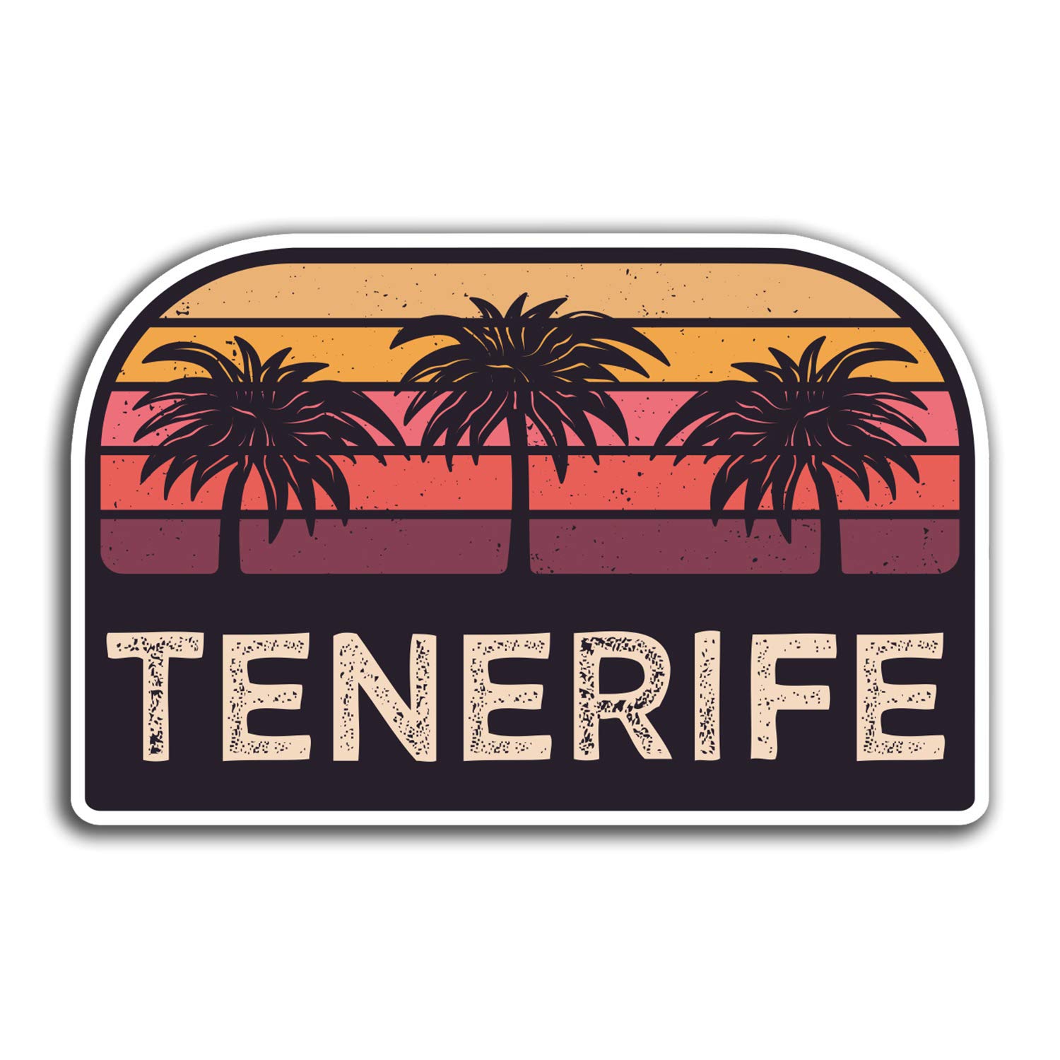 2 x 10cm Tenerife Sunset Vinyl Stickers - Travel Sticker Laptop Luggage #23717 (10cm Wide)