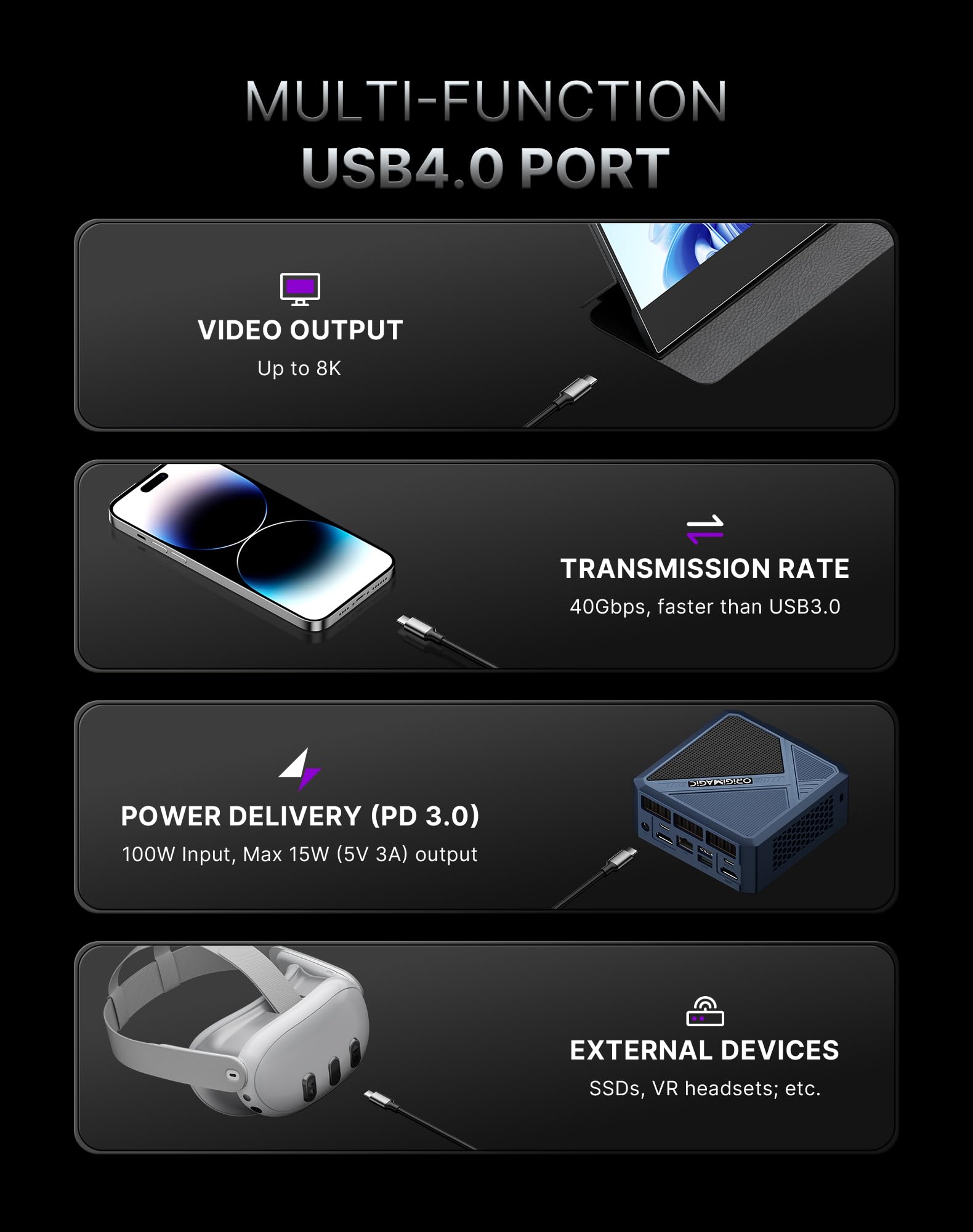 Mini PC Ryzen 7 8745HS 32GB DDR5 1TB SSD W-11 Pro Radeon 780M Wi-Fi 6E Bluetooth 5.2