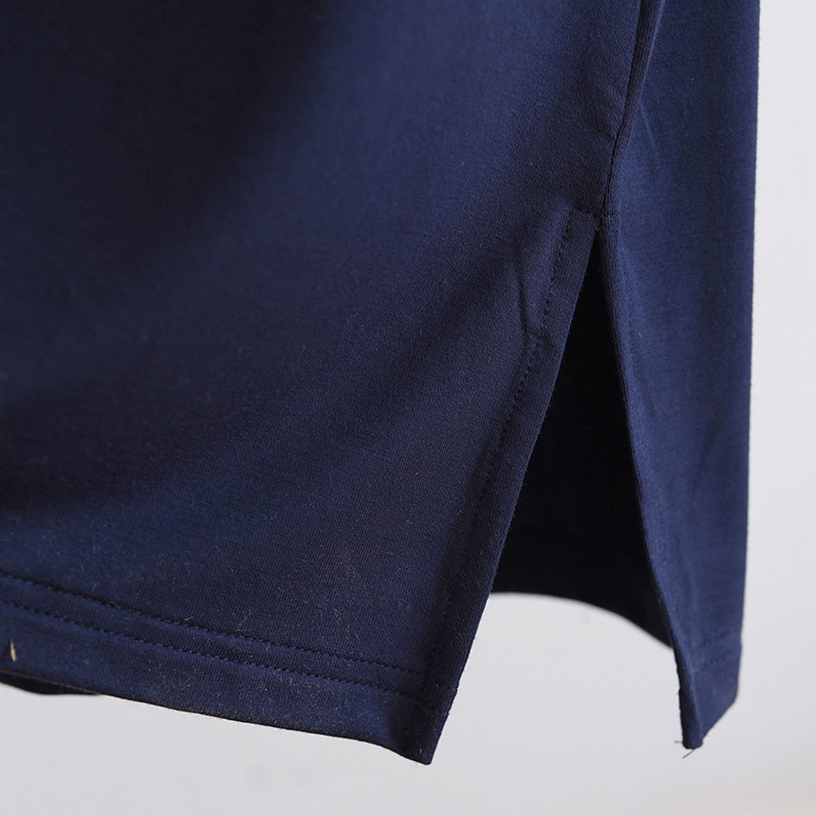 GTHTTT Vestidos De Dormir Hombre Algodón Empalme Camisón Manga Corta Cuello Redondo Pijama Moderno Ropa De Salón per Hogar Casual