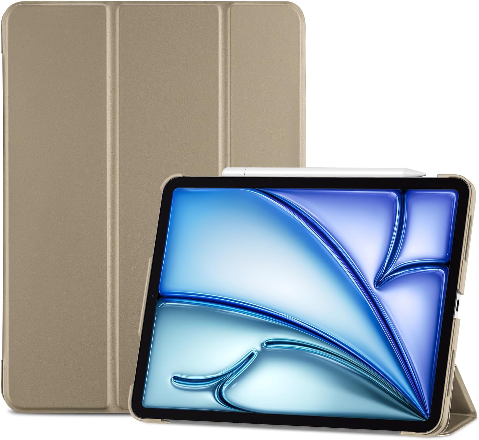 Smart Case for iPad Air 11-inch M4 (2026, 8th Gen) / M3 (2025) / M2 (2024) & 10.9 Inch iPad Air 5th (2022) & 4th (2020) – Protective Hard Back Cover with Auto Sleep/Wake - Starlight