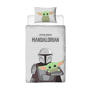 Character World Disney Official Star Wars The Mandalorian Single Duvet Cover