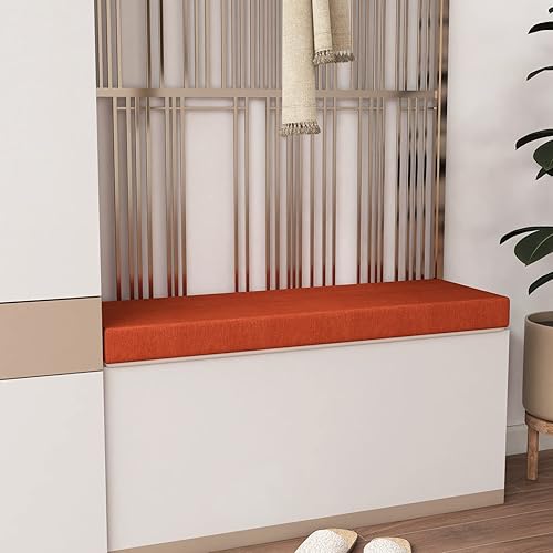 Miniatura 5 de Focuprodu Cojín de banco personalizado, cojines para muebles de patio, cojines de asiento de ventana duraderos antideslizantes, cojines de banco