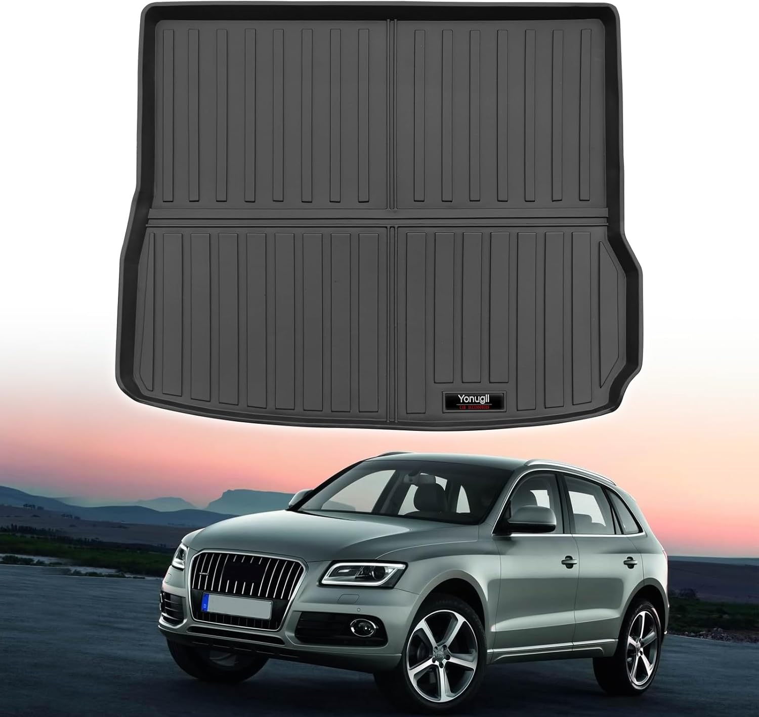 Custom Car Cargo Mats Trunk Liner All Weather TPE Protection Mat Accessories (for 2009-2017 Audi Q5)