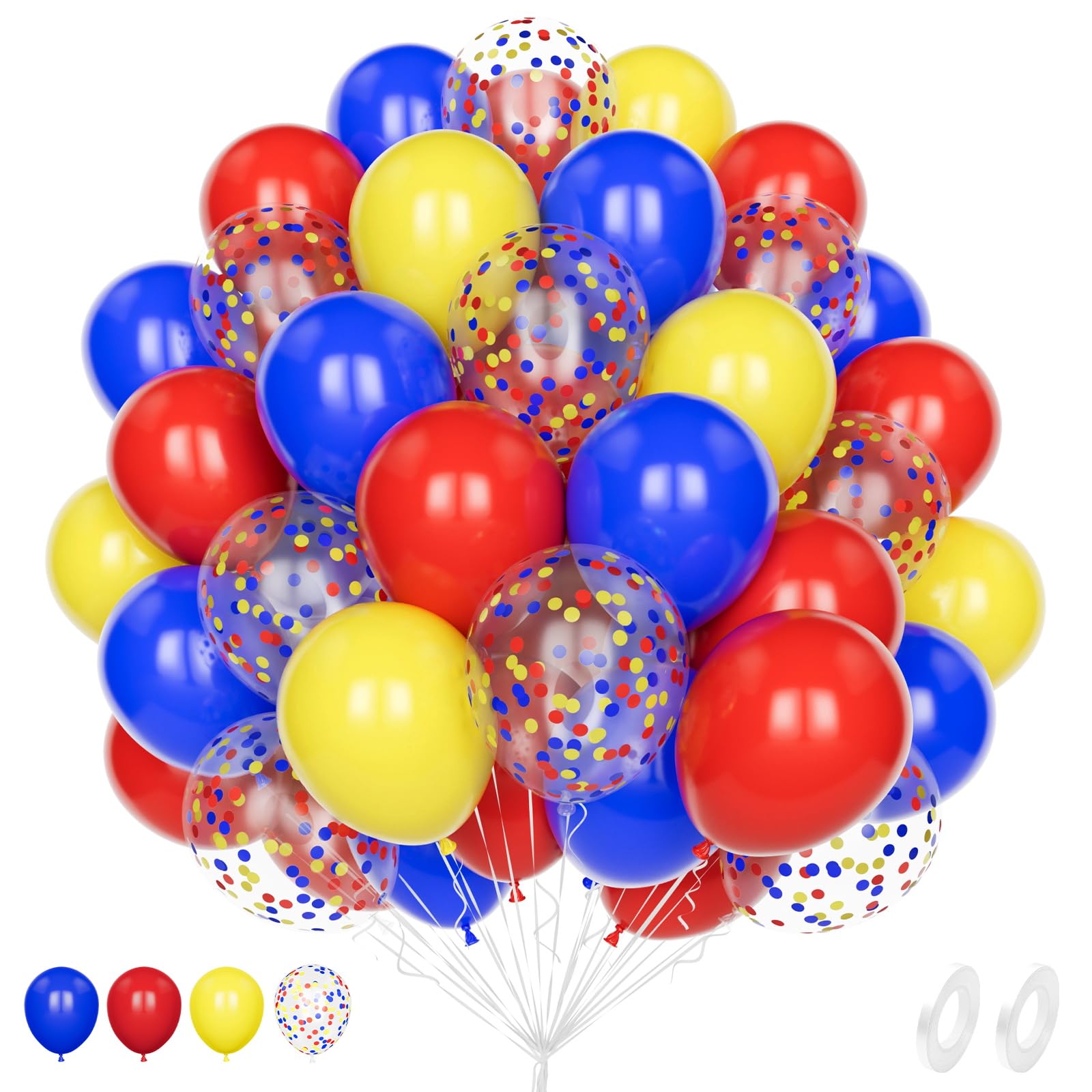 Palloncini Per Festa Di Compleanno Tema Blu: Numero 5 (101 Cm), Fulmine E Lattice - Decorazioni Per Ragazzi