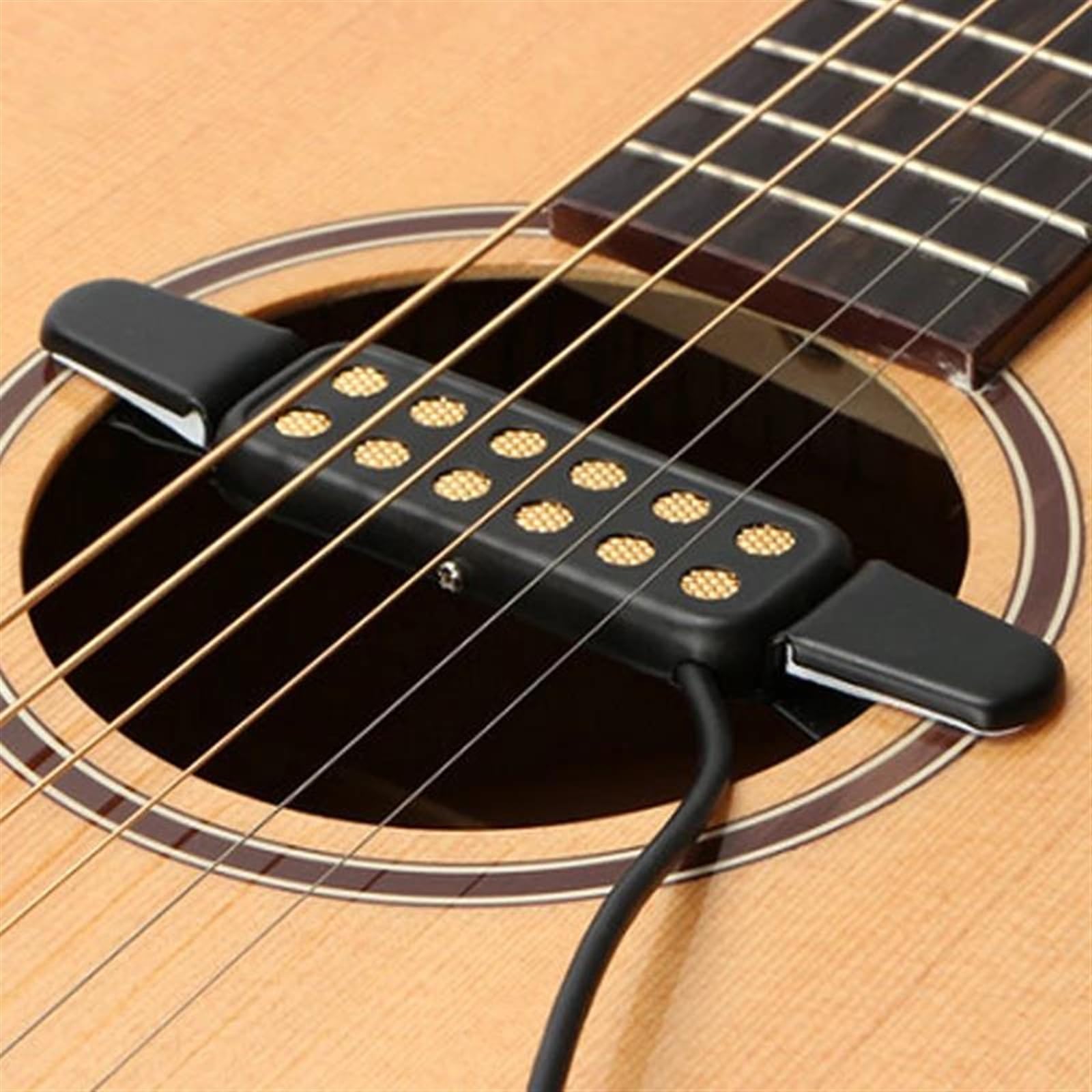 Pickup Per Foro Sonoro Amplificatore Per Chitarra Facile Da Fissare Clip Su Pickup Per Chitarra Acustica Classica Pickup professionale per chitarra acustica(Gold)