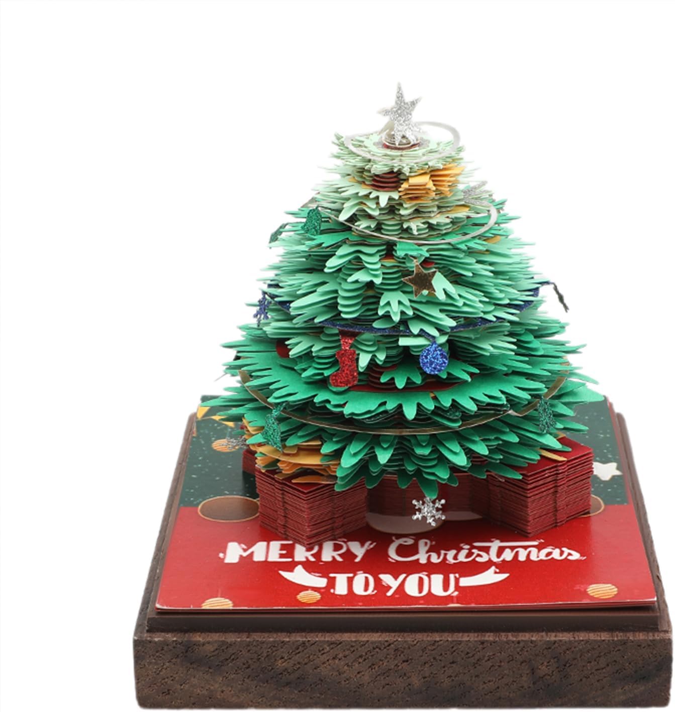 3D Christmas Tree Calendar, 2026 Calendar Memo Pad, Tear Away Paper Carving Art DIY Sticky Note Desktop Decor For Xmas New Year Gifts(without Light)