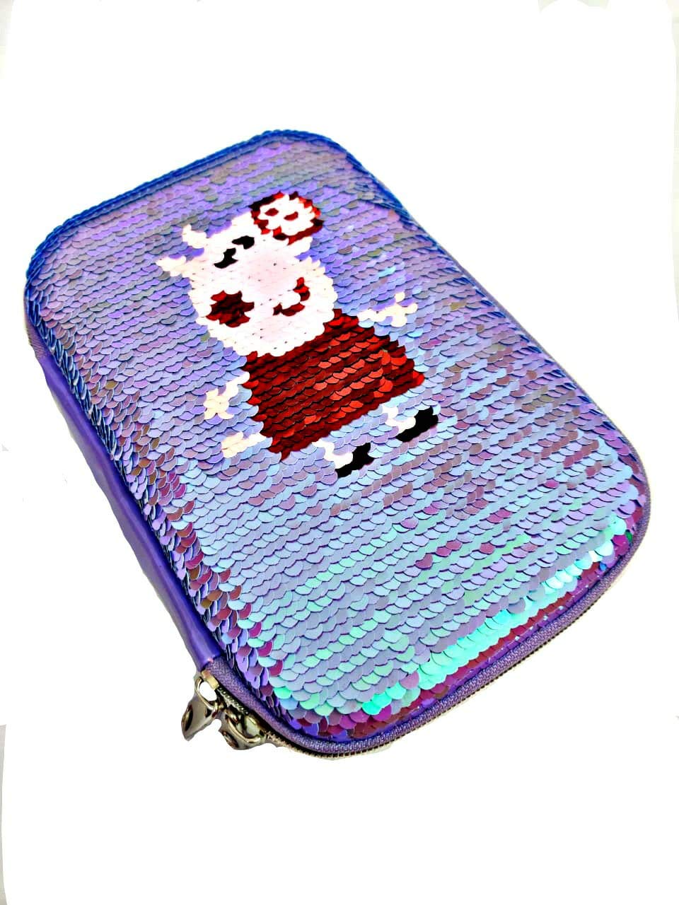 Prezzie Villa Designer Cartoon Mermaid Scale & Color Changing Pencil Box Cute Pencil Case Large Capacity Hardtop EVA Pencil Case Pouch Organizer for Girls Kids