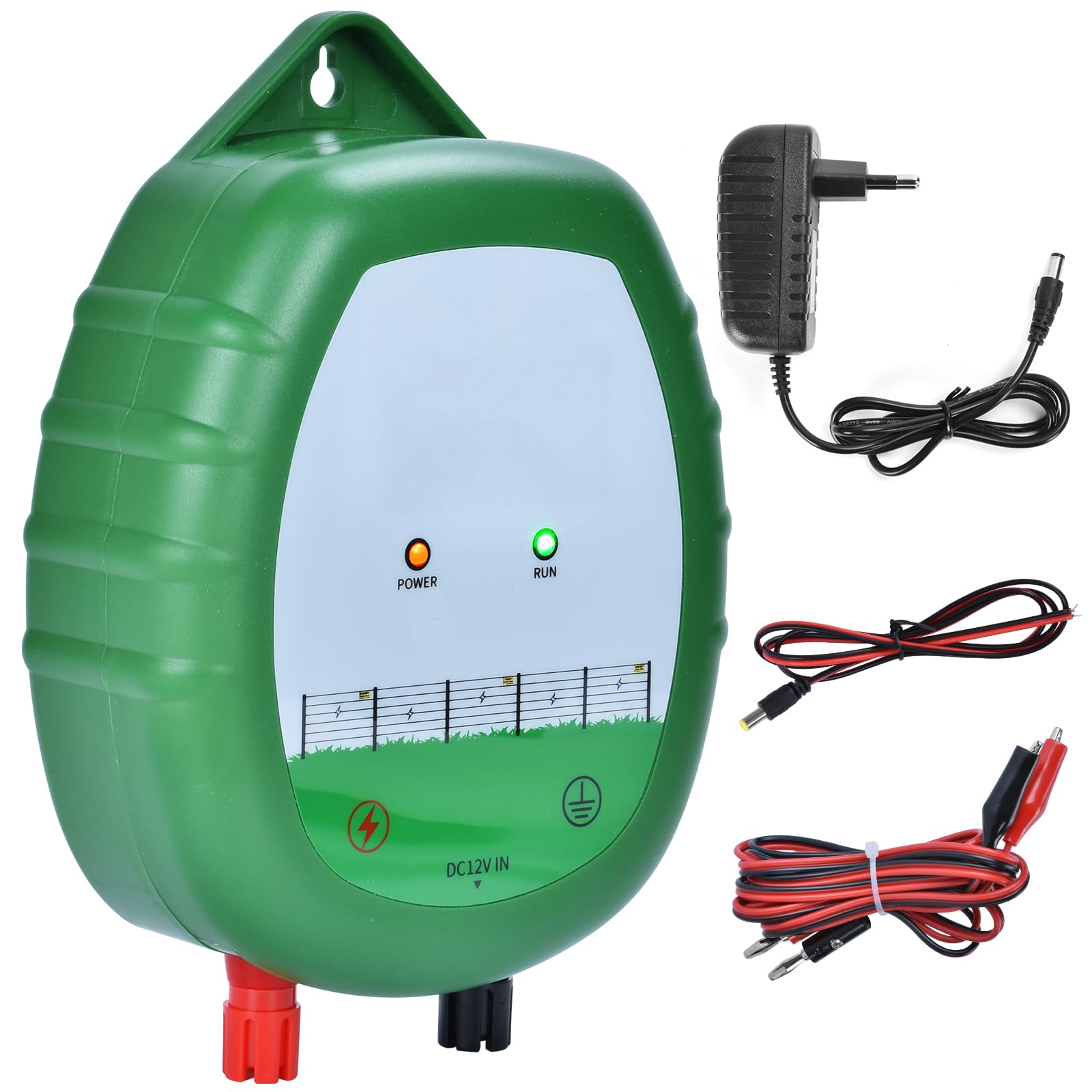Kit De Clôture électrique, Clôture électrique Pour Bétail, Animaux, électrificateur De Clôture, Haute Puissance, 3 Modes D'alimentation Pour élevage De Volailles-toolive