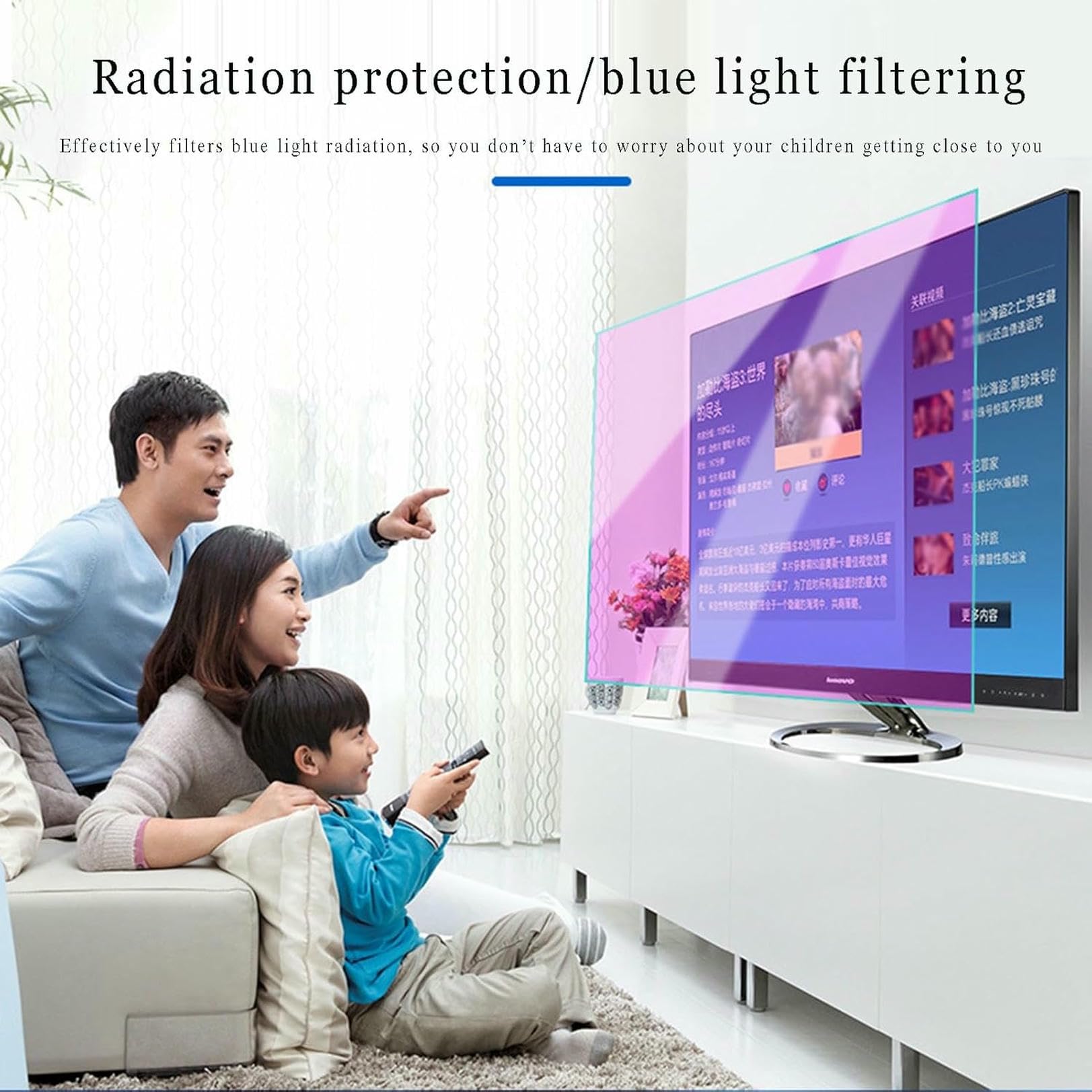 protector de pantalla para televisor, Tasa antirreflejo de hasta 90%(49 inch 1084x610mm)