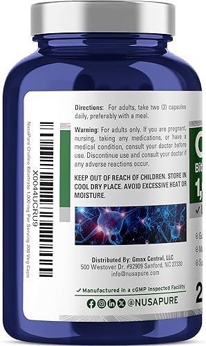 Miniatura 3 de NusaPure Bitartrato de colina - Apto para vegetarianos/veganos, sin OMG - 1000 mg 200 cápsulas