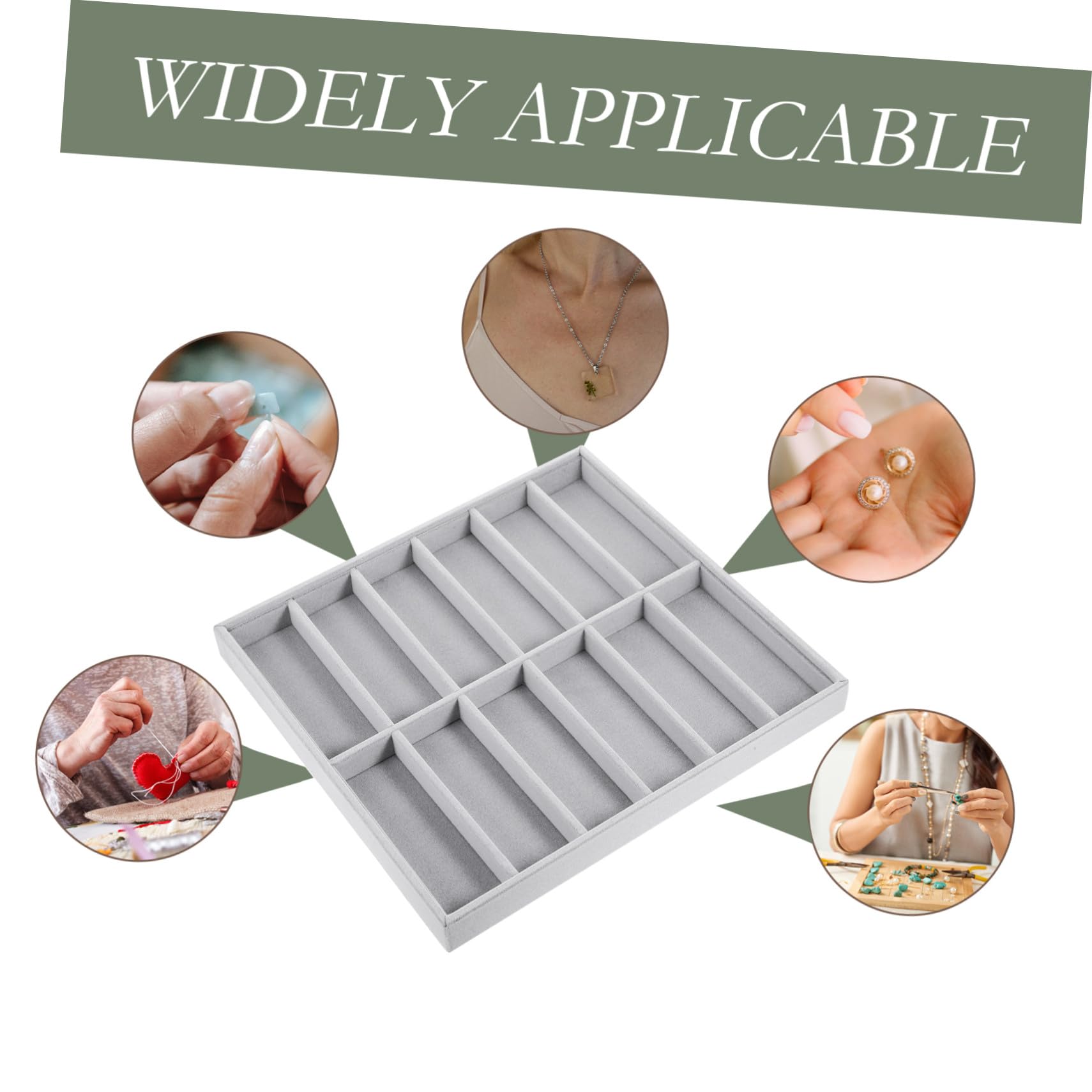 GALPADA Graues Brillen-organizer Tray aus Strapazierfähigem Filz für Sonnenbrillen und Schmuck Stapelbar Vielseitige Aufbewahrungsbox für Brillen und Accessoires Praktisches