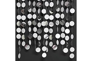 Decor365 9 Feet Long Glitter Garland Silver Dots Garland for Home Birthday Party Wedding Christmas