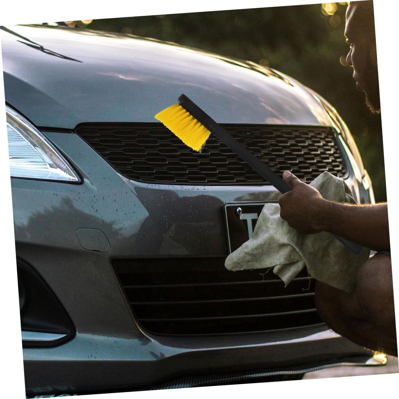 PLAFOPE 2 Stück Auto Felgenreiniger Bürste mit Langem Stiel Langlebige Auto Detailing Bürste für Reifen und Felgen Vielseitiges Reinigungswerkzeug für Gründliche Schmutzentfernung an