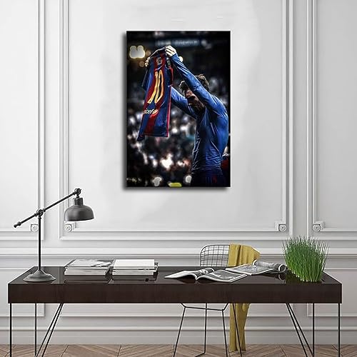Miniatura 3 de Lionel Póster Messi 24 Póster en lienzo para pared, decoración para el hogar, dormitorio, sala de estar, regalos, sin marco 12 x 18 pulgadas (11.8 x