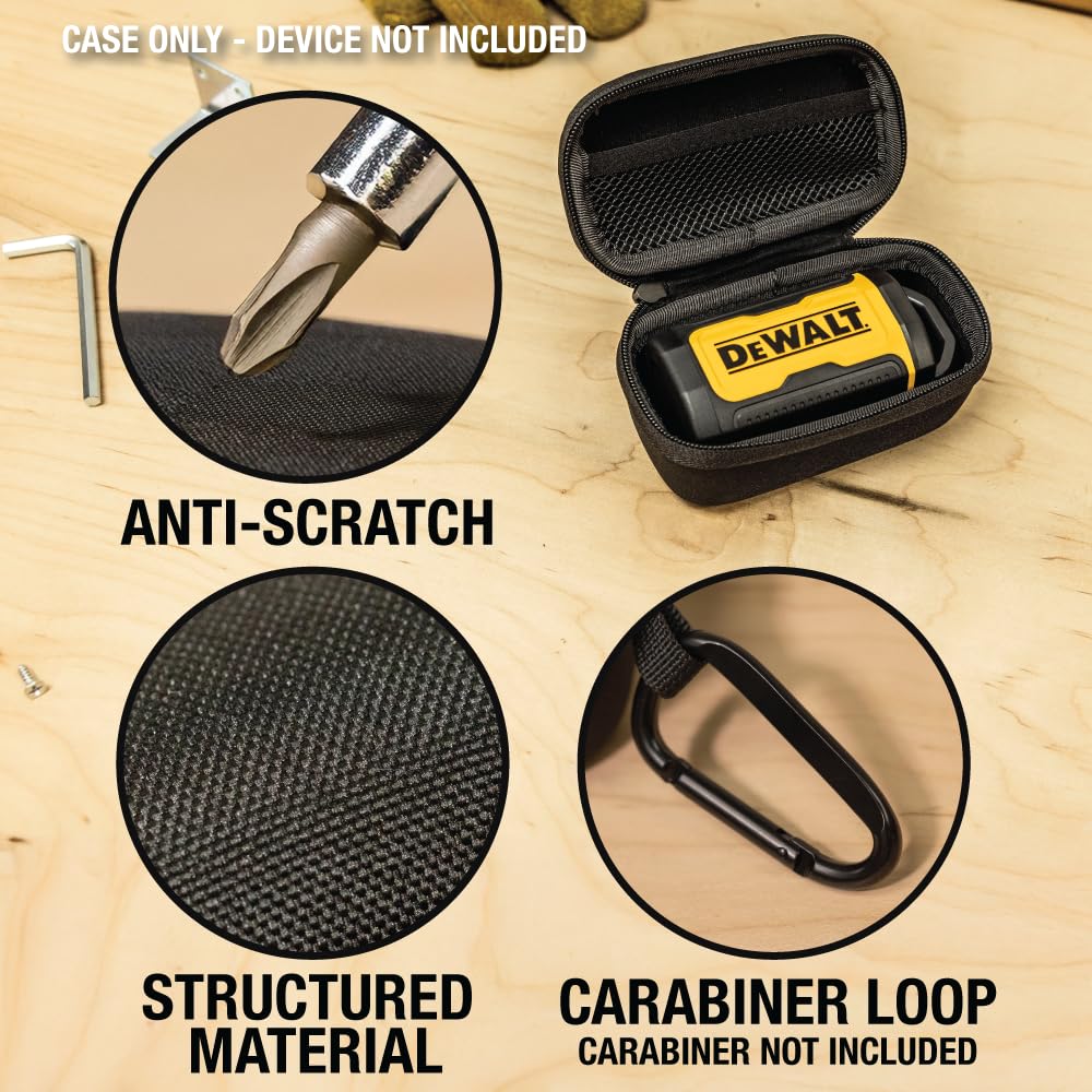 DEWALT Custodia protettiva per auricolari TWS Pro-X2 ANC, compatta e leggera, con custodia rigida in EVA, antiurto, impermeabile, interno morbido e tasca per accessori