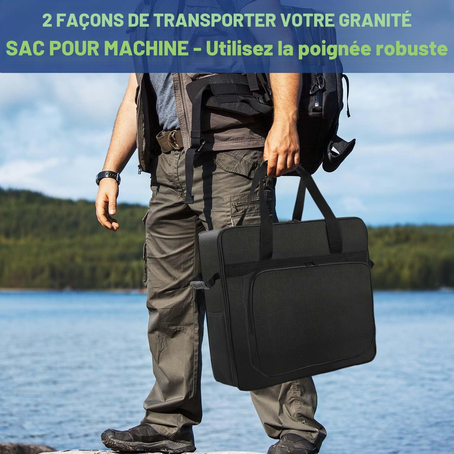 AF-WAN Sac de transport pour machine Ninja SLUSHi FS301EU/FS299/FS301CEU – Boîte portable avec ouverture avant et poche pour accessoires