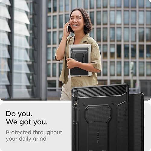 Miniatura 3 de Spigen Rugged Armor Pro - Funda para Samsung Galaxy Tab S9 Plus de 12.4 pulgadas 2023 (SM-X81) Premium a prueba de golpes, funda protectora de tres