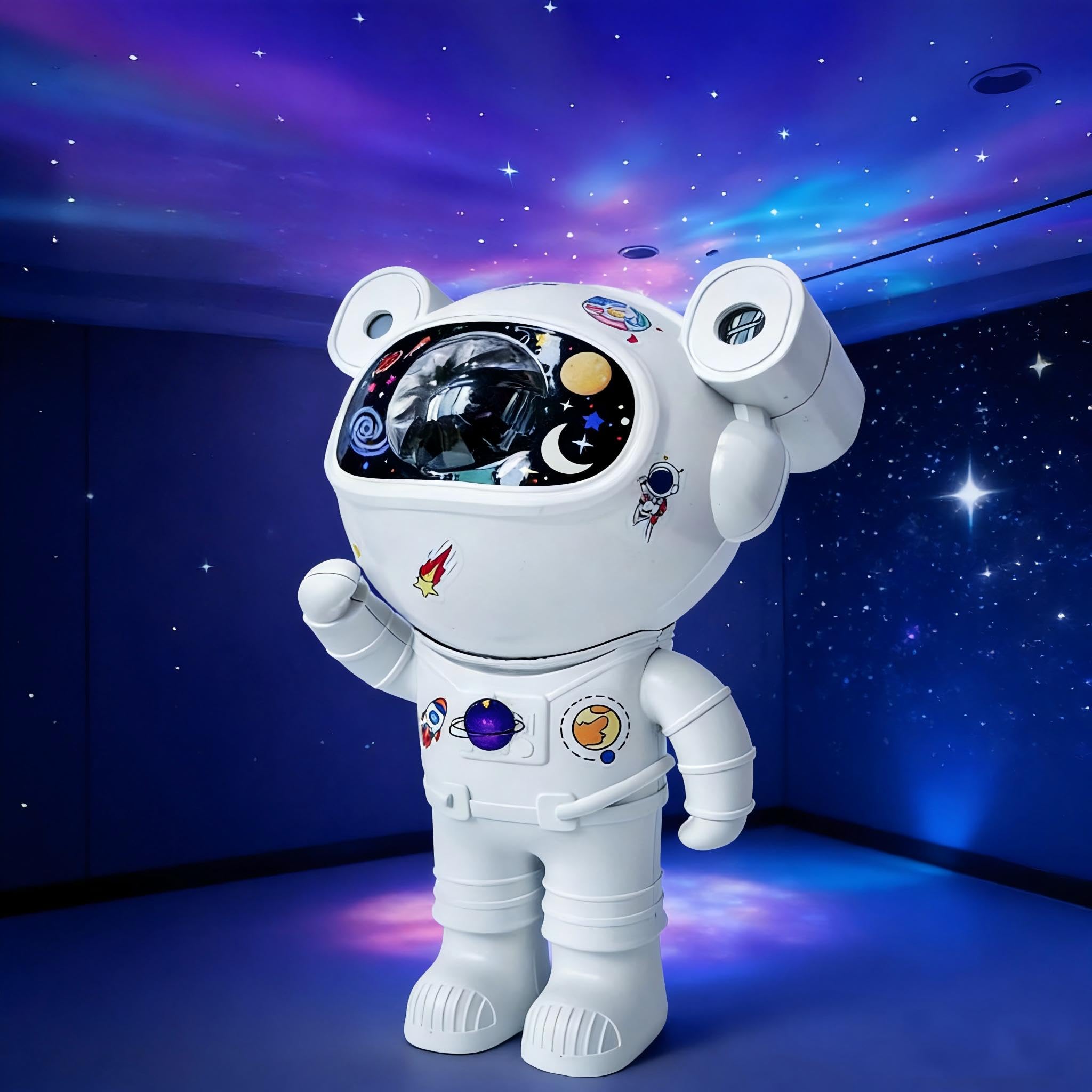 RANQILI Astronaut Galaxy Projector with Bluetooth Speaker, Astronaut Light Projector with Nebula,Timer and Remote Control, Bedroom and Ceiling Projector, Gifts for Children and Adults
