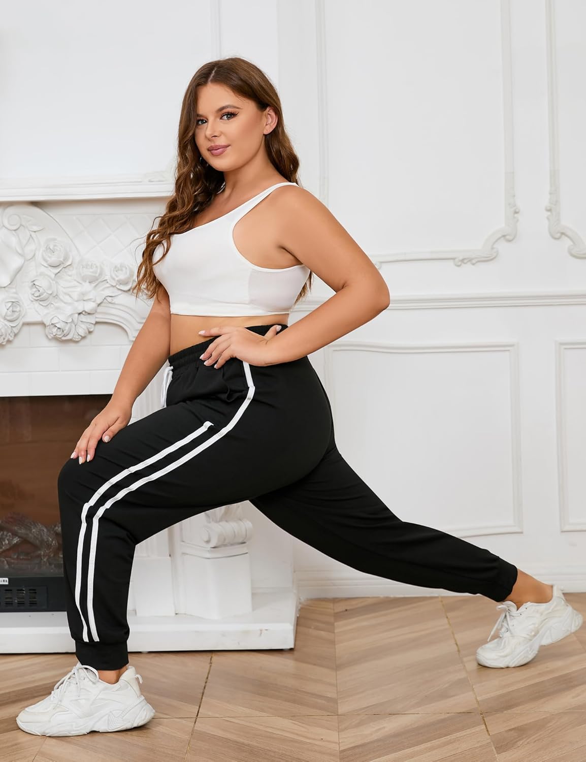 FOREYOND Plus Size Joggers for Women Athletic Women's Plus Size Sweatpants - Image 5
