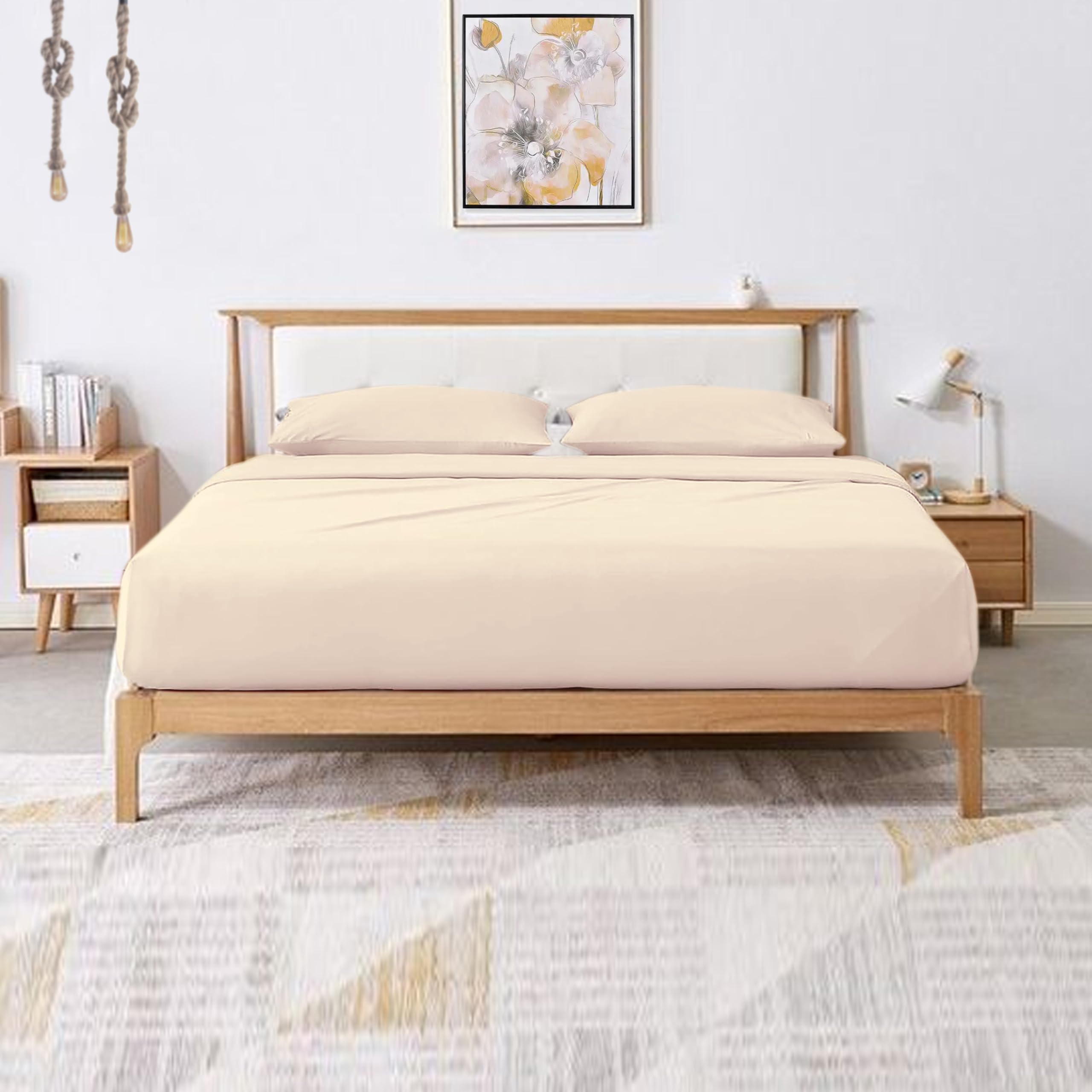 Canapé lit confortable avec drap en coton égyptien doux pour chambre d'amis