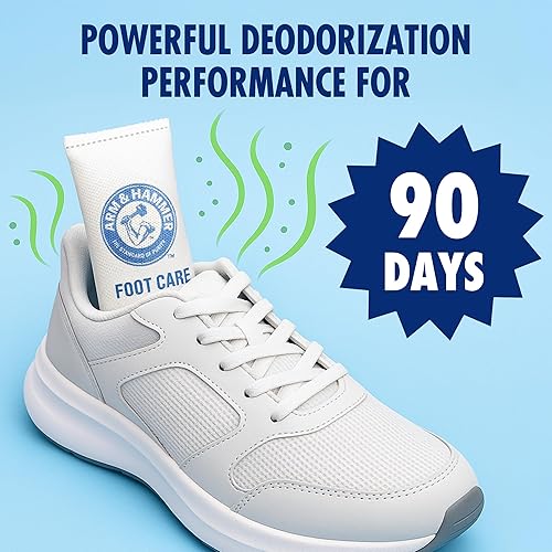 Miniatura 3 de Arm & Hammer Bolsas que destruyen olores en el zapato, inserto desodorante de zapatos para reducir el olor y absorber la humedad, eliminador de