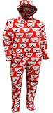 Womens Coca-Cola Coke Polar Bear Emoji One Piece Hooded Footie Pajama