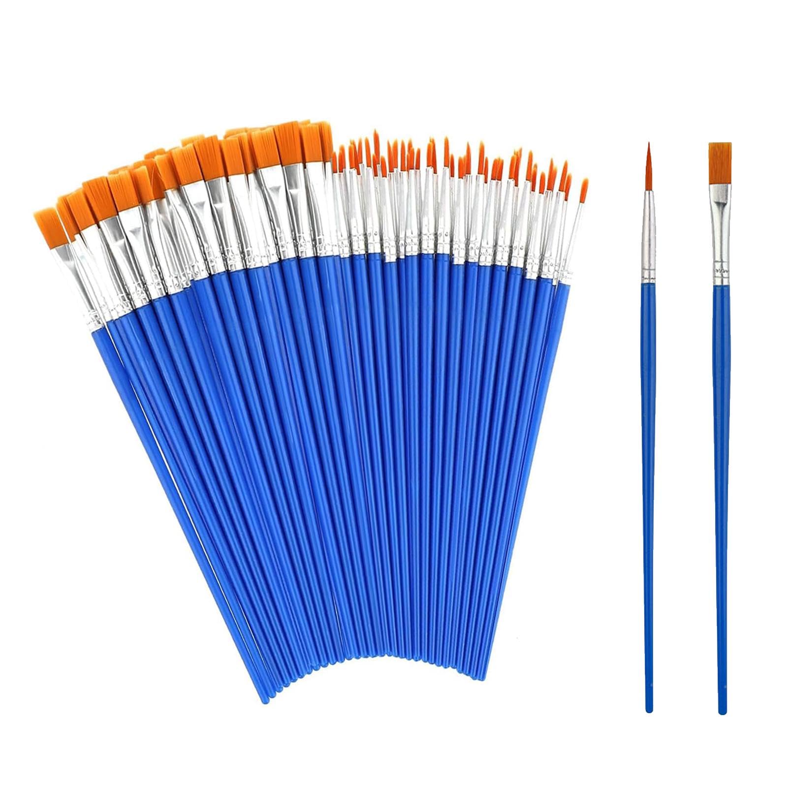 HONRIGO Art Paint Brush Set, 60 Pcs Versatile Brushes for Acrylic, Watercolor, Oil, & Gouache, Ideal for Face & Body Painting