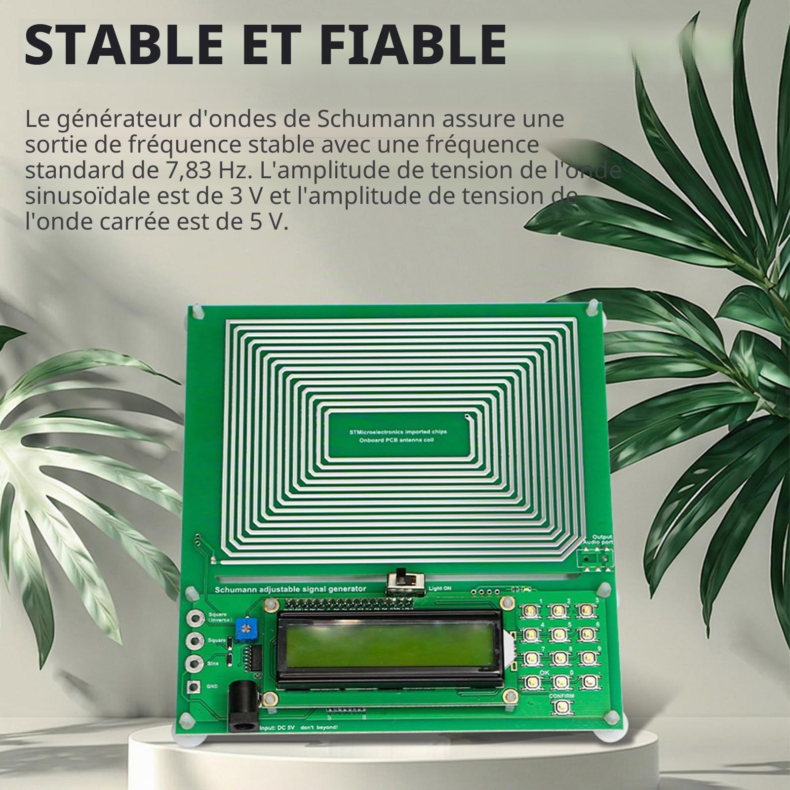 Résonateur Schumann, Générateur De Fréquence Schumann Générateur D'Impulsions Sinusoïdales Pures De 7,83 Hz Générateur De Fréquence De 0,01 à 100 000 Hz Générateur De Fréquence Pour L'aide Au Sommeil