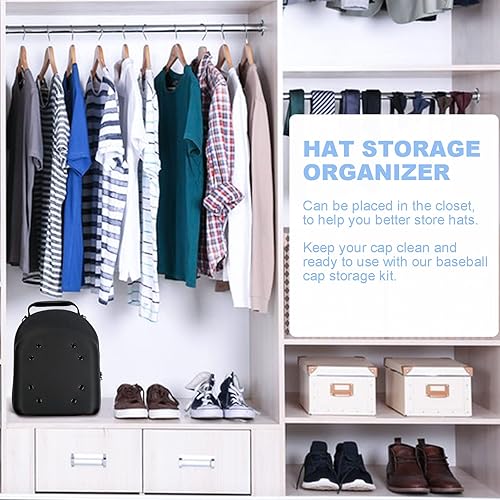 Miniatura 7 de MYKASEN Hat Travel Case, Hat Carrier Case with Carrying Handle and Adjustable Shoulder Strap, Works Great as Hat Storage for Baseball Caps to