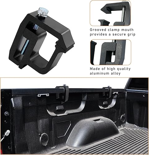 Miniatura 5 de 2 abrazaderas de montaje para tapas de camioneta, abrazaderas de caja de camión resistente, abrazaderas de toldo y estante de escalera, compatibles