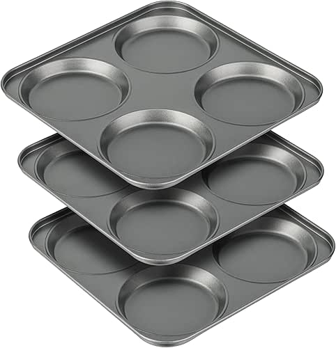 Tiawudi Muffin Top Pan, 4-Cup Hamburger Bun Pan, Large Whoopie