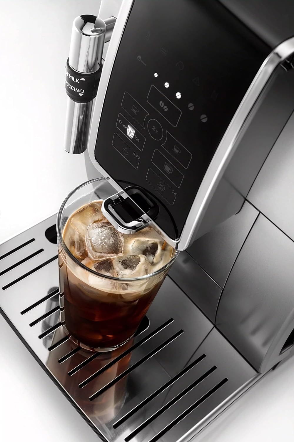 De'Longhi Dinamica Fully Automatic Coffee and Espresso Machine with Premium Adjustable Frother, Stainless Steel, ECAM35025SB