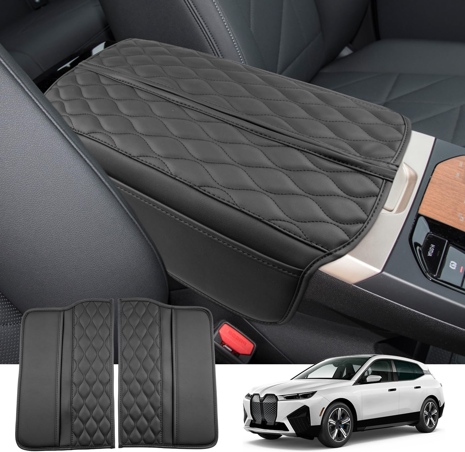 Amazon.com: Ruiya Armrest Cover for 2022+ BMW iX Armrest Cushion Center ...