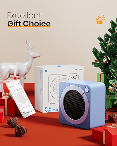Miniatura 7 de GAIATOP Calentador de espacio, calentadores de espacio de 500 W de eficiencia energética para uso en interiores, calentador eléctrico de escritorio