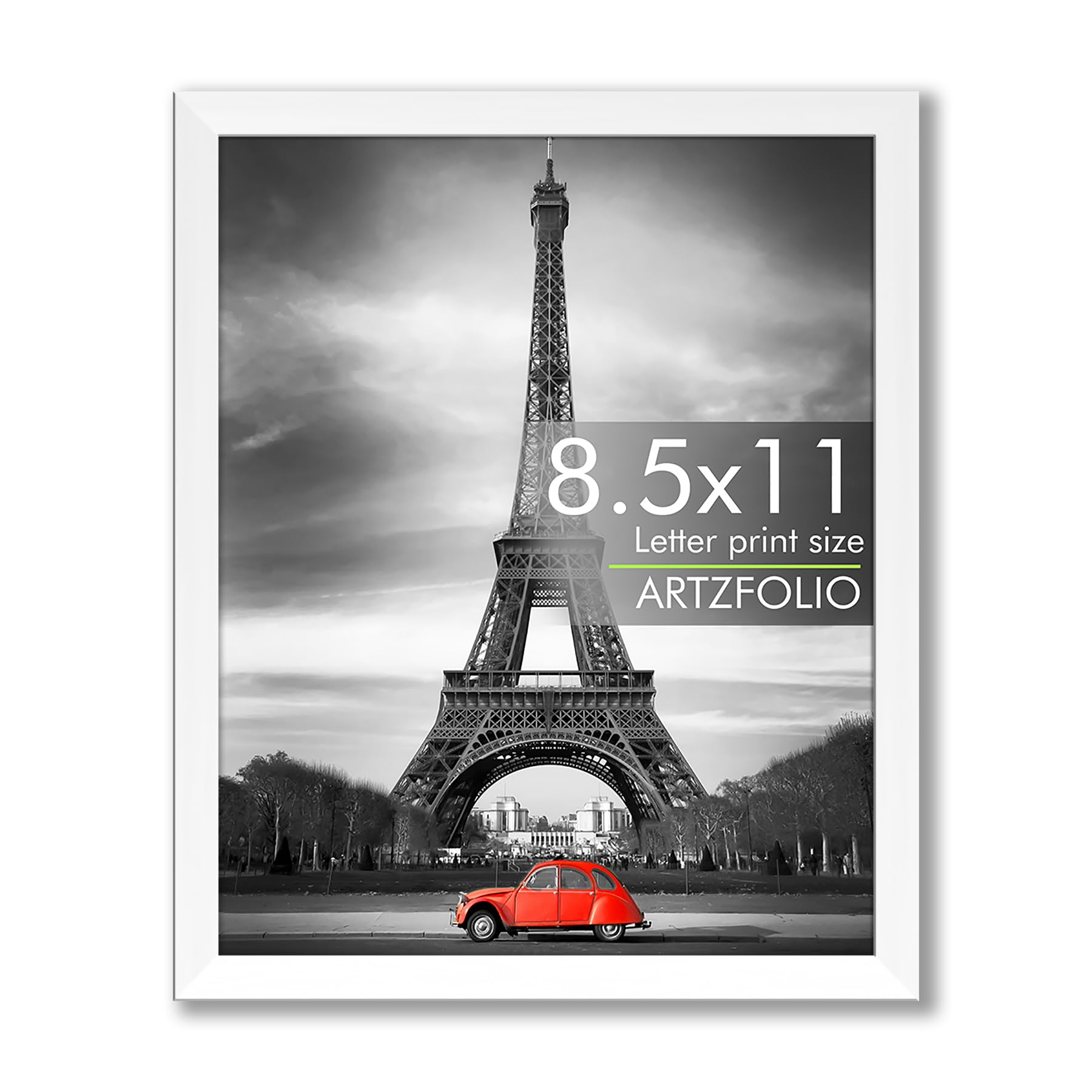 ArtzFolio Wall & Table Photo Frame D561 | Wall Photo Frame Collage for Living Room | Picture Frames Bedroom, Home & Office Decoration | White | Letter Size | 8.5x11 inch (22x28 cms)