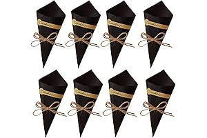 Kraft Paper Cones Bouquet Wrapping Paper Cones Wedding Confetti Candy Gift Flower...