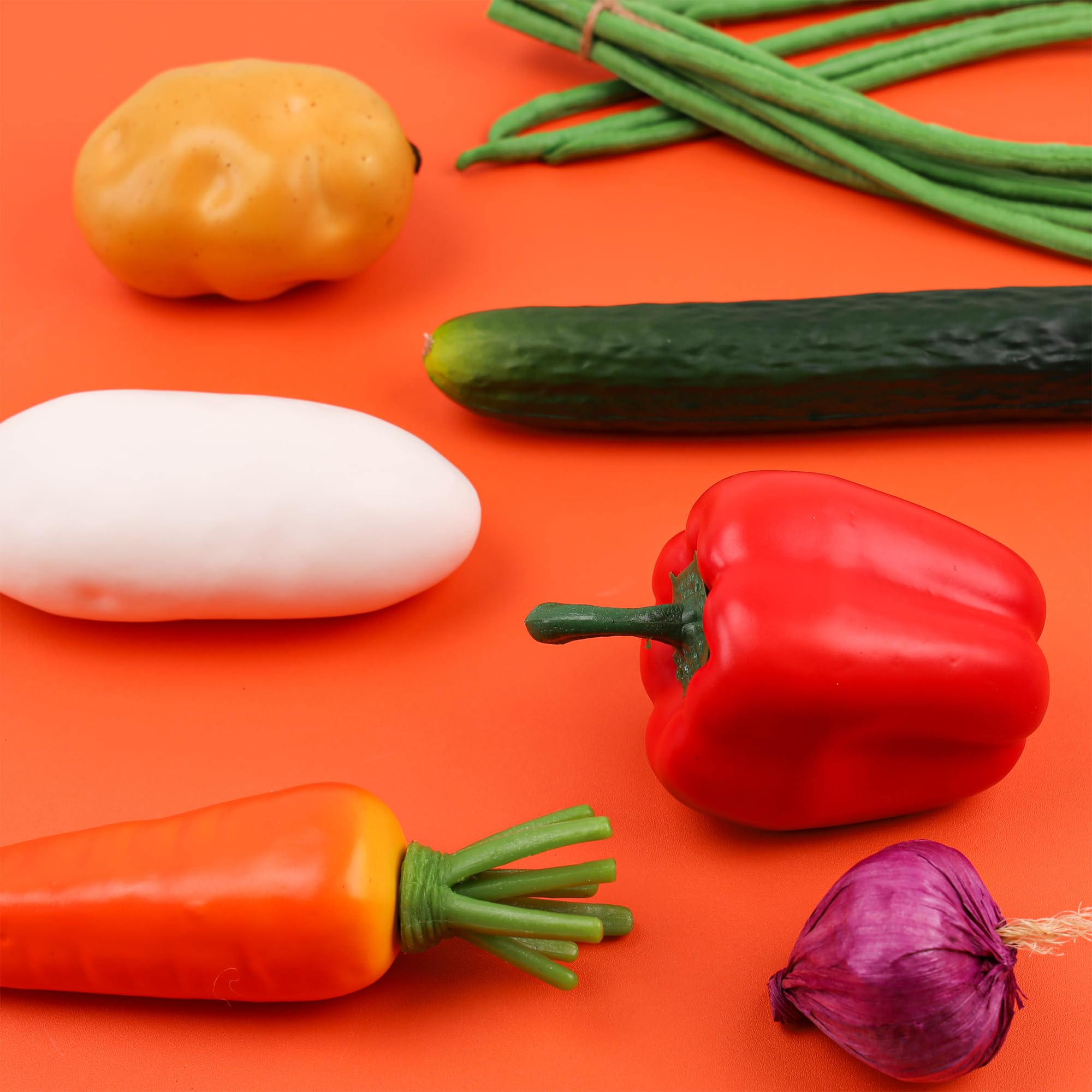 Ortaggi Finti Decorativi Gresorth - Set 7 Pezzi Super Realistici Per Cucina, Corso Cucina E Decorazione - Foto 13