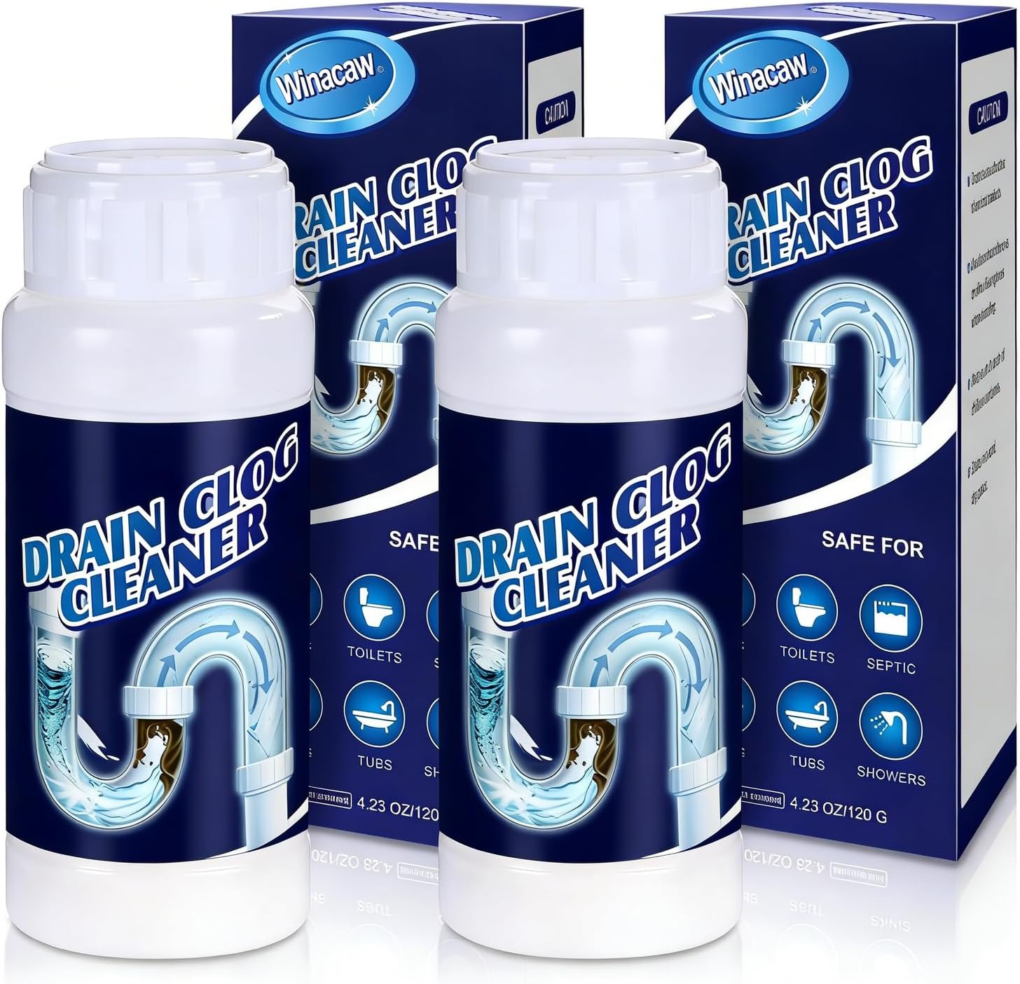 2 Pack Powerful Sink Drain Cleaner – Upgraded Pipe Unclogging Tool for Kitchen, Bathroom & Sewer Drain Maintenance