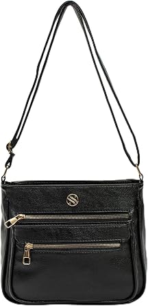 Womens, Adjustable Cross Straps, Shoulder Bag With Four Pockets