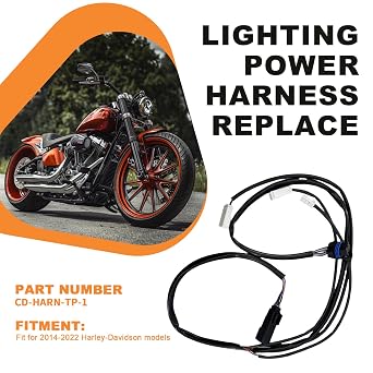 Lighting Power Harness Replace CD-Harn-TP-1 Fit for Harley Davidson 2014-2022