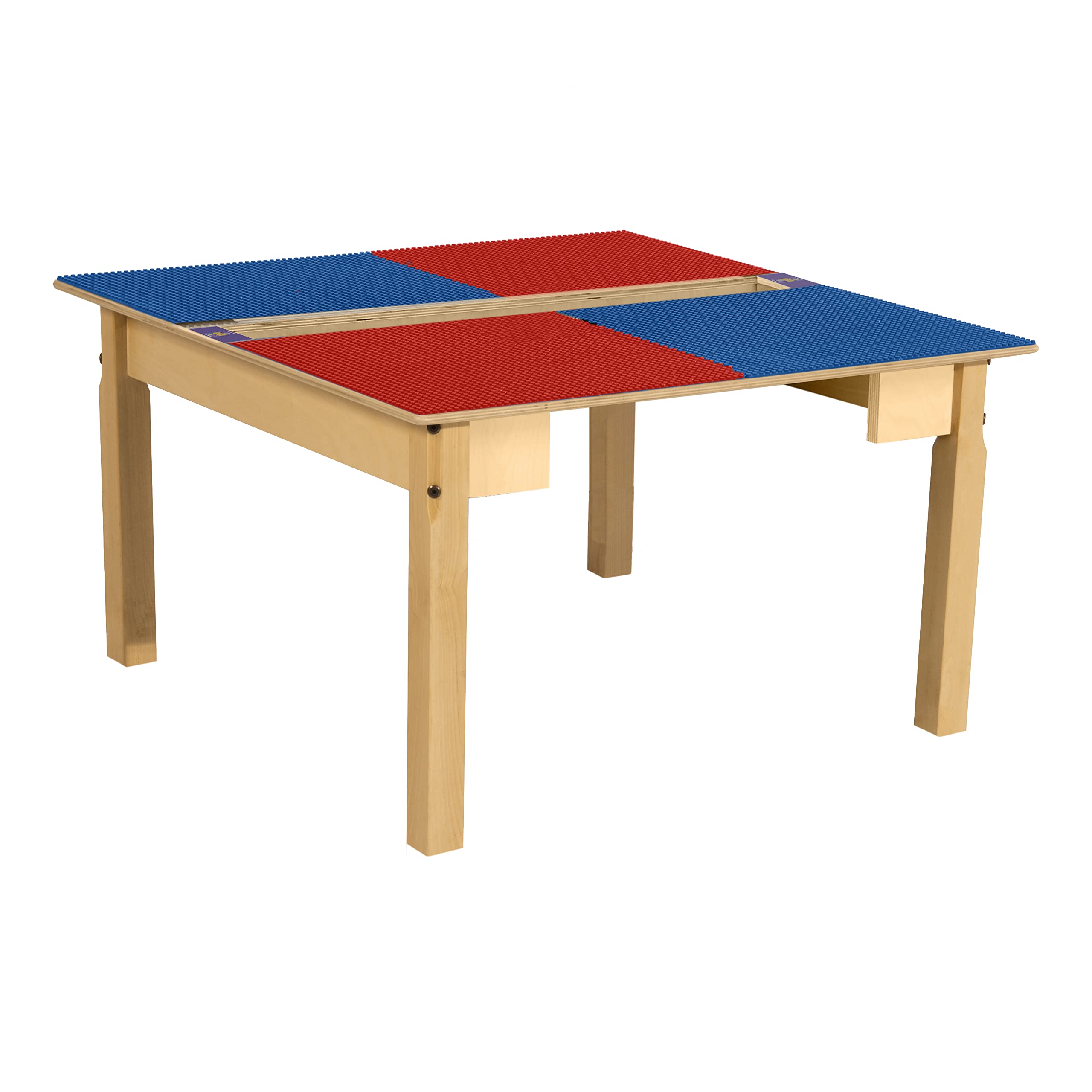 Time-2-Play Kids Activity Play Table, Compatible with Lego Bricks, Extra Sturdy Birch Plywood, 35