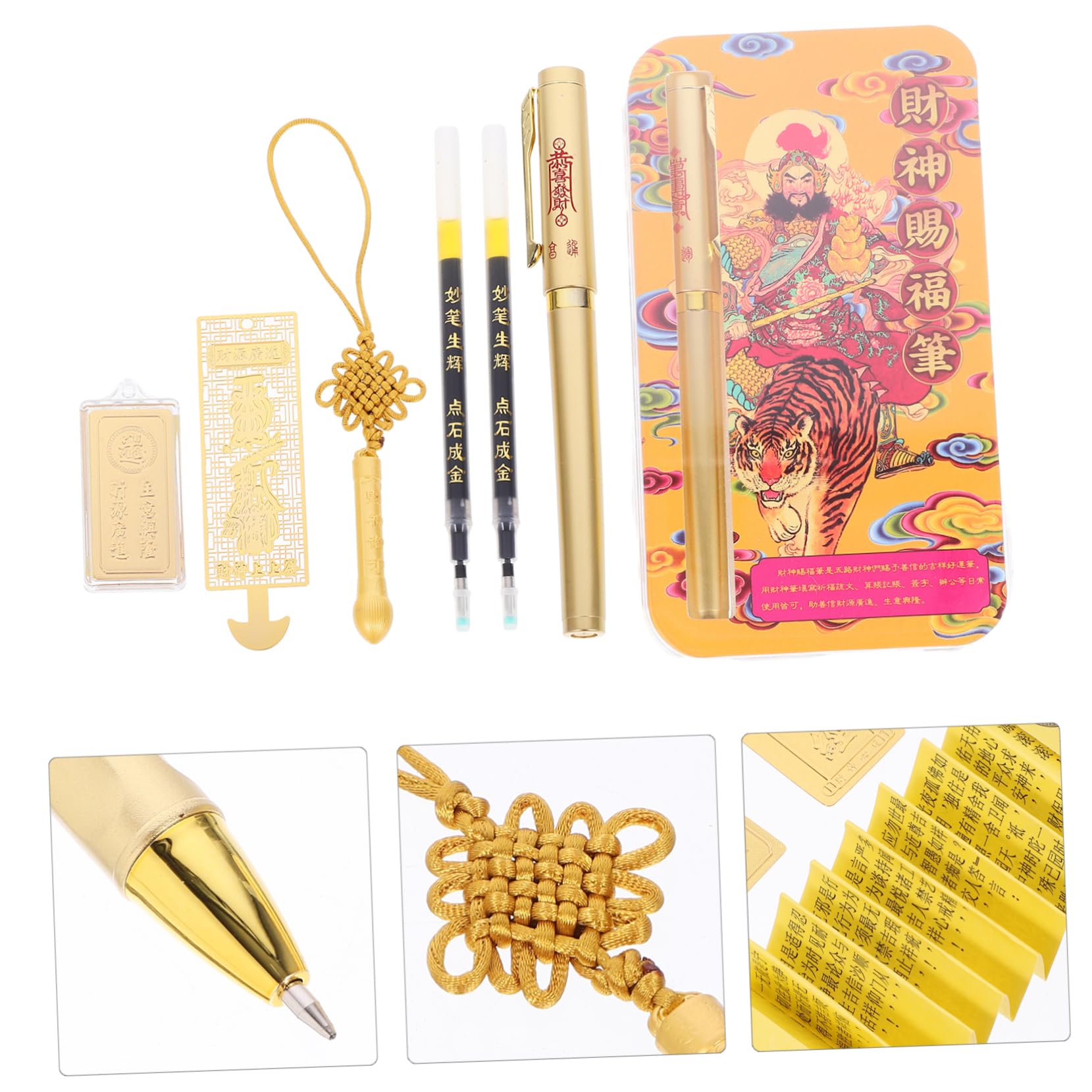 VILLCASE 4 Pièces Stylo D'Écriture De Bureau Stylos À Pointe Fine s À Plume À Encre Gel De Bureau D'Affaires Portable Avec Couvercle De Papeterie
