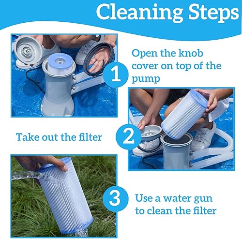 Miniatura 5 de Cartucho de filtro 29000E Tipo AC Limpiador de piscina Sustituye a los modelos in-tex 28603EG 28635EG 28671EG 28637EG Kry-stal Klear 12R 02